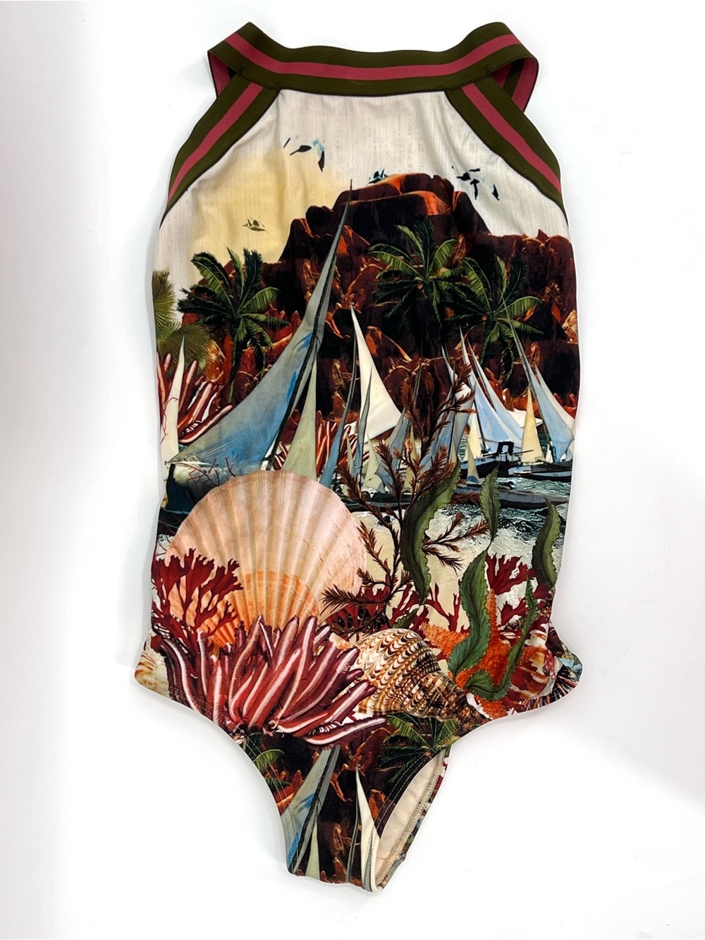 Agua de Coco x C&A one piece swimsuit landscape allover print novelty  SP